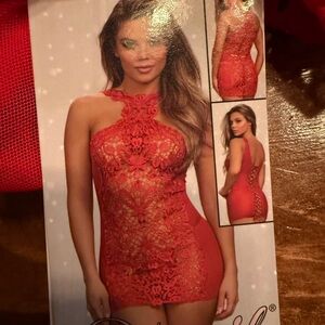 Dreamgirl Vibrant Red Lace Lingerie